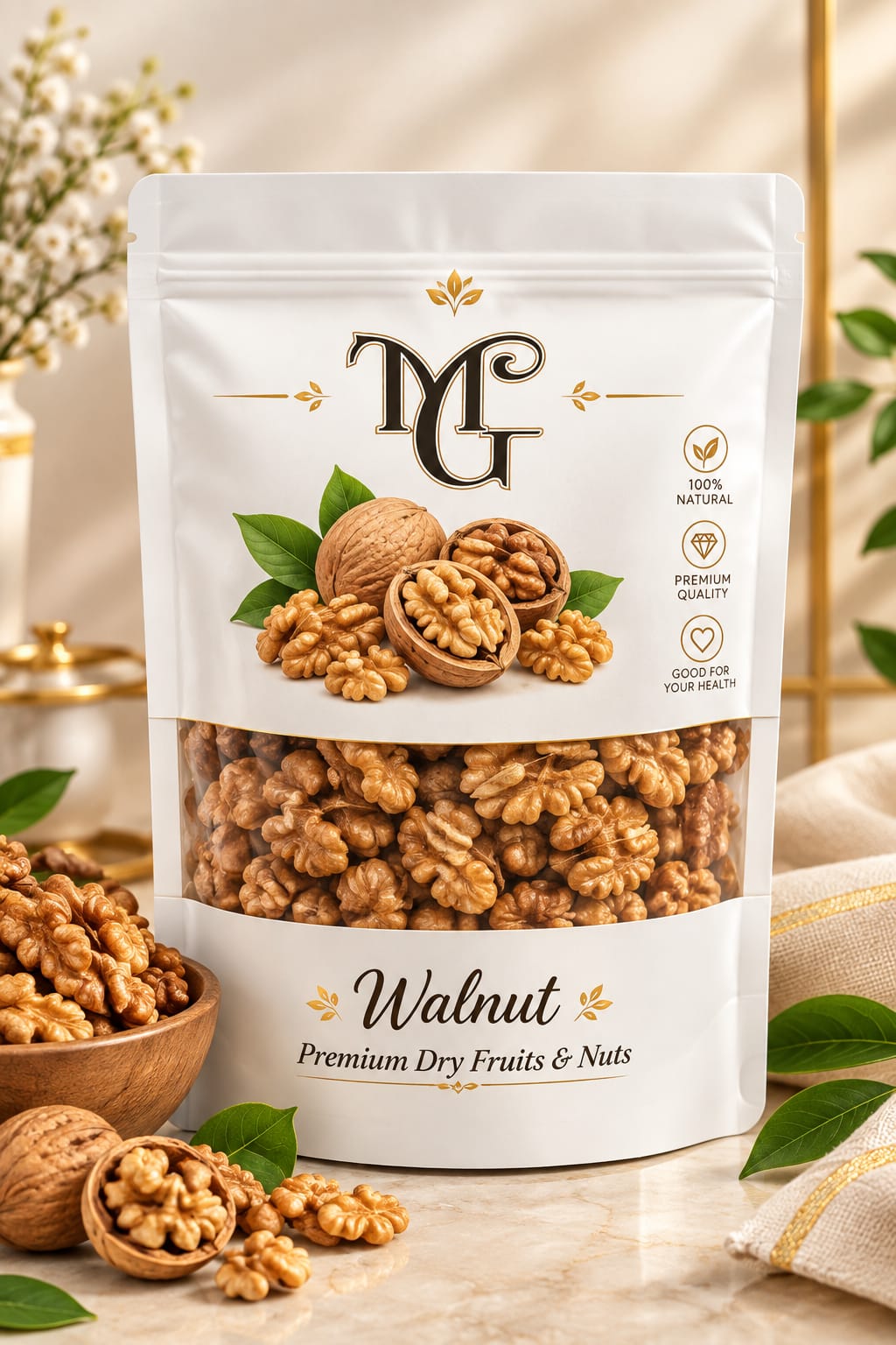 MNG Mountain Walnuts - RAW ORGANIC HALVES